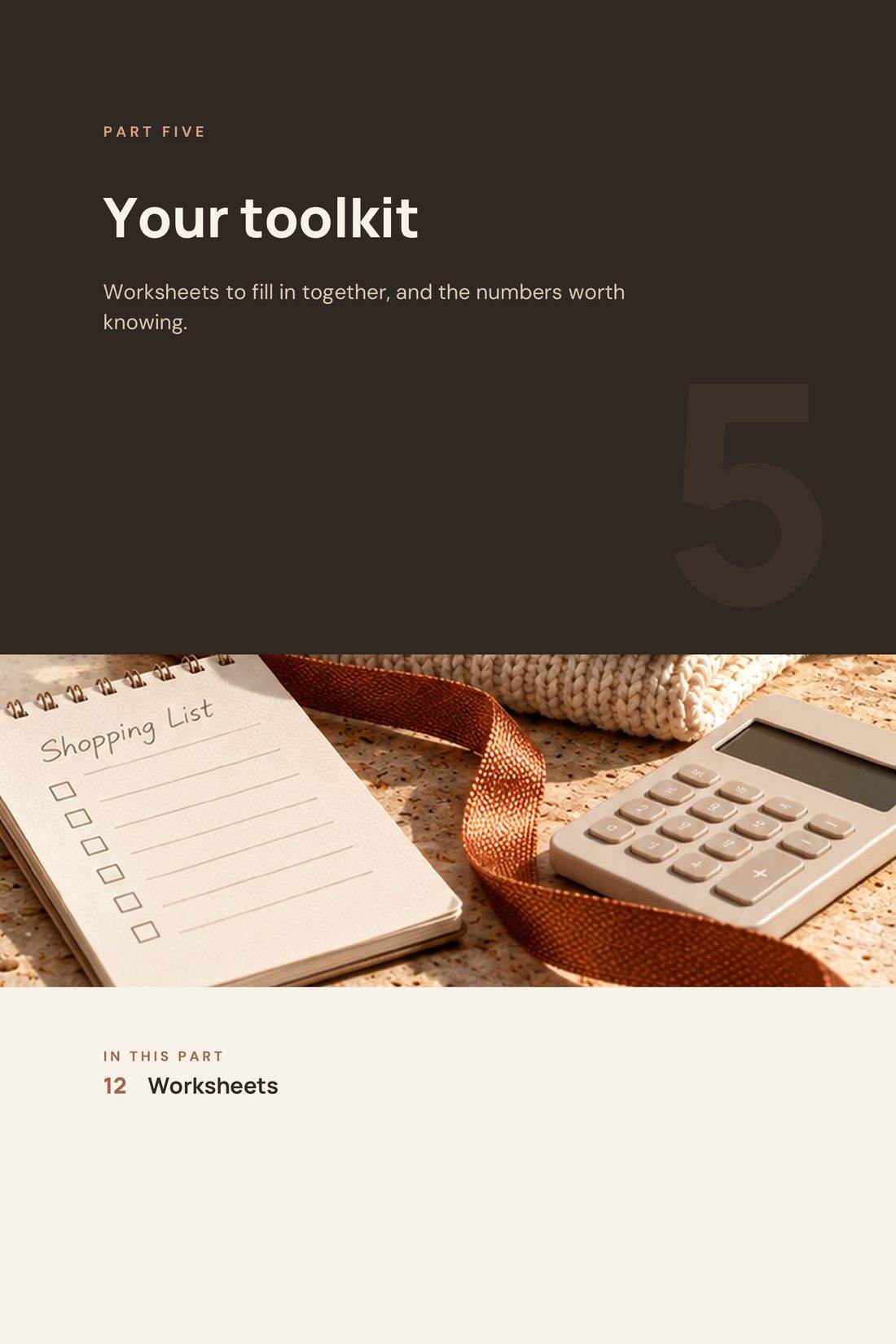 The back cover of The First Chapter. It says: You do not have to have this all worked out.